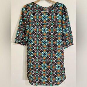 CL22 Women’s Multicolored Mosaic‎ Geometric Patterned Mini Dress Size Medium